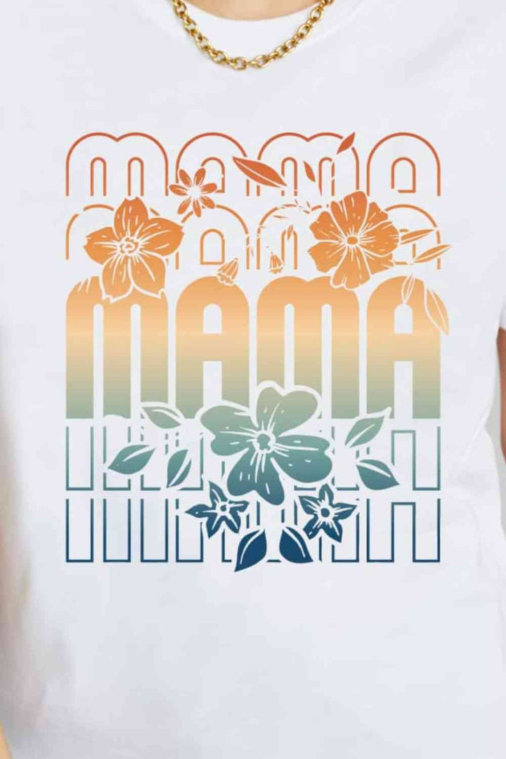 Simply Love Full Size MAMA Graphic Cotton T-Shirt | 1mrk.com