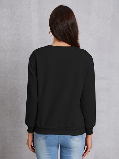 LOVE IS ALL YOU NEED Round Neck Sweatshirt | Trendsi