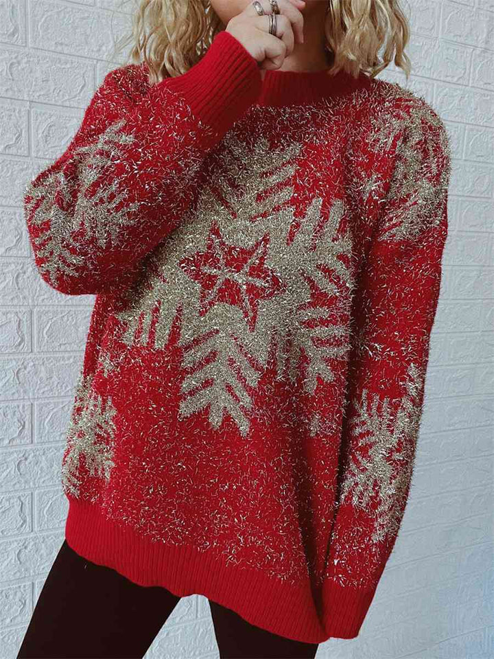 Christmas Element Round Neck Sweater |1mrk.com