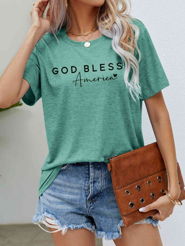 GOD BLESS AMERICA Graphic Short Sleeve Tee | 1mrk.com