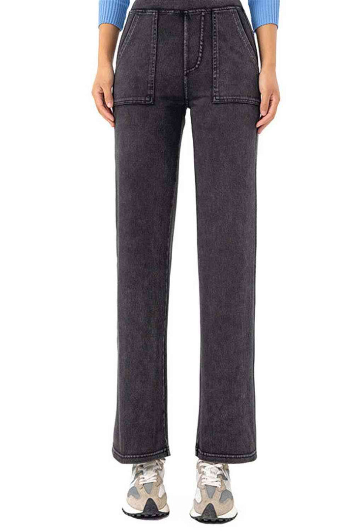 Pocketed Long Jeans | 1mrk.com