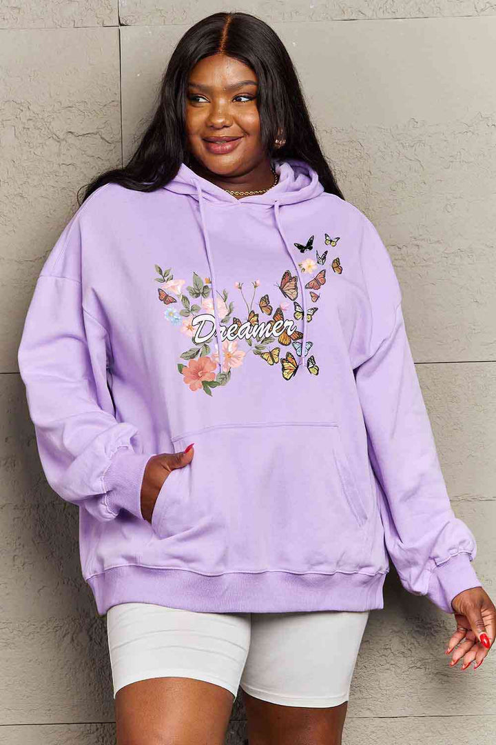 Simply Love Simply Love Full Size Dropped Shoulder DREAMER Graphic Hoodie | 1mrk.com
