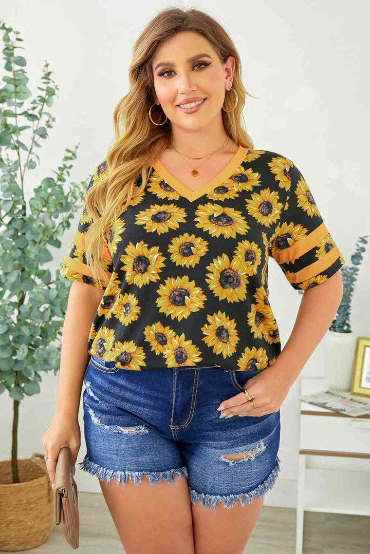 Plus Size V-Neck Tee Shirt | 1mrk.com