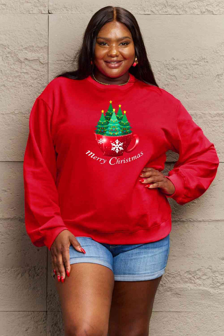 Simply Love Full Size MERRY CHRISTMAS Graphic Sweatshirt |1mrk.com