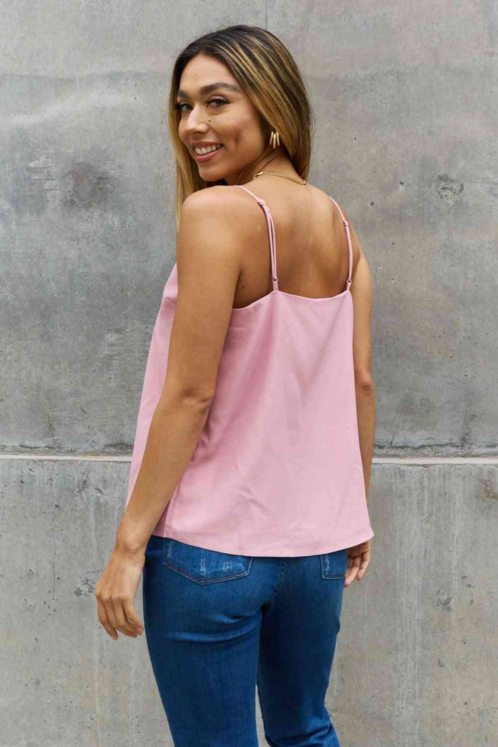 Sweet Lovely By Jen Full Size Scalloped Cami in Rosewood | 1mrk.com