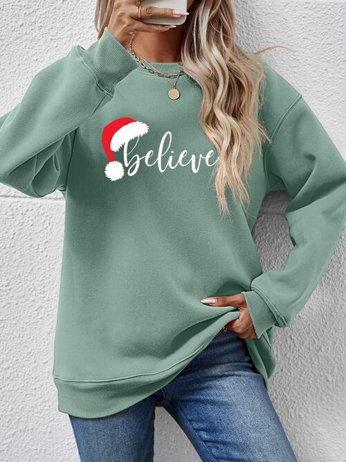 BELIEVE Graphic Long Sleeve Sweatshirt |1mrk.com