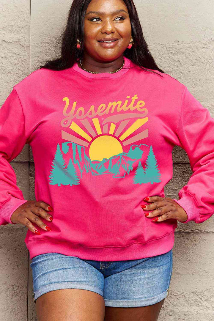 Simply Love Simply Love Full Size YOSEMITE Graphic Sweatshirt |1mrk.com