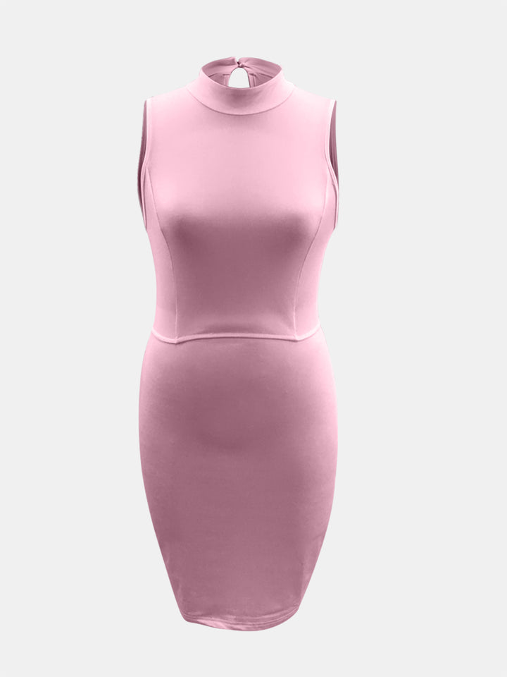 Cutout Mock Neck Sleeveless Dress | Trendsi