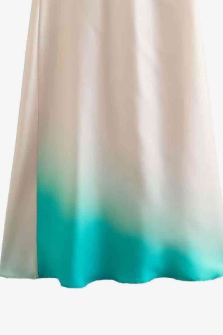 Gradient Round Neck Midi Dress |1mrk.com