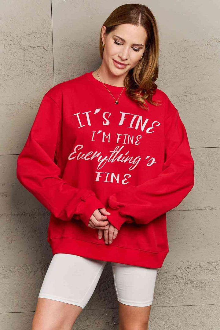 Simply Love Full Size Round Neck Graphic Sweatshirt |1mrk.com