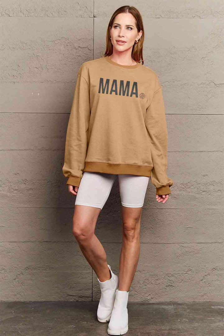 Simply Love Full Size MAMA Graphic Long Sleeve Sweatshirt |1mrk.com