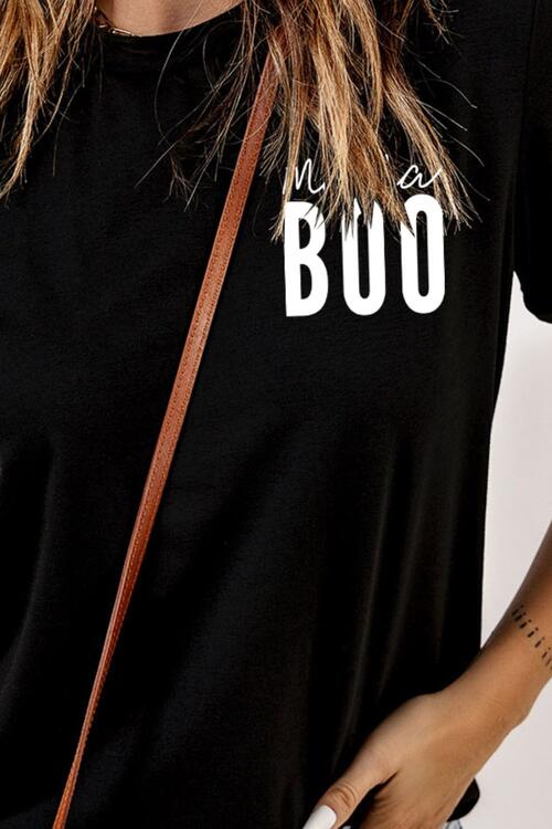 BOO Round Neck Short Sleeve T-Shirt | 1mrk.com