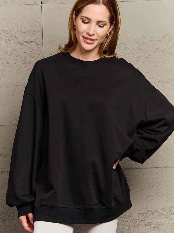 Simply Love Full Size Dropped Shoulder Sweatshirt |1mrk.com