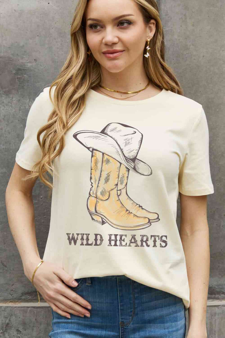 Simply Love Full Size WILD HEARTS Graphic Cotton Tee | 1mrk.com