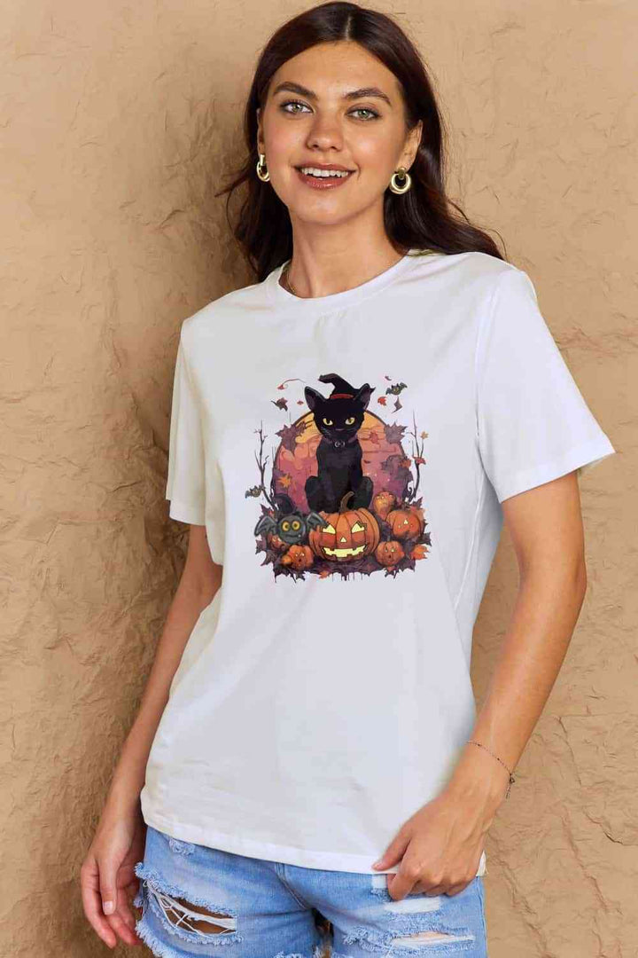 Simply Love Full Size Halloween Theme Graphic T-Shirt | 1mrk.com