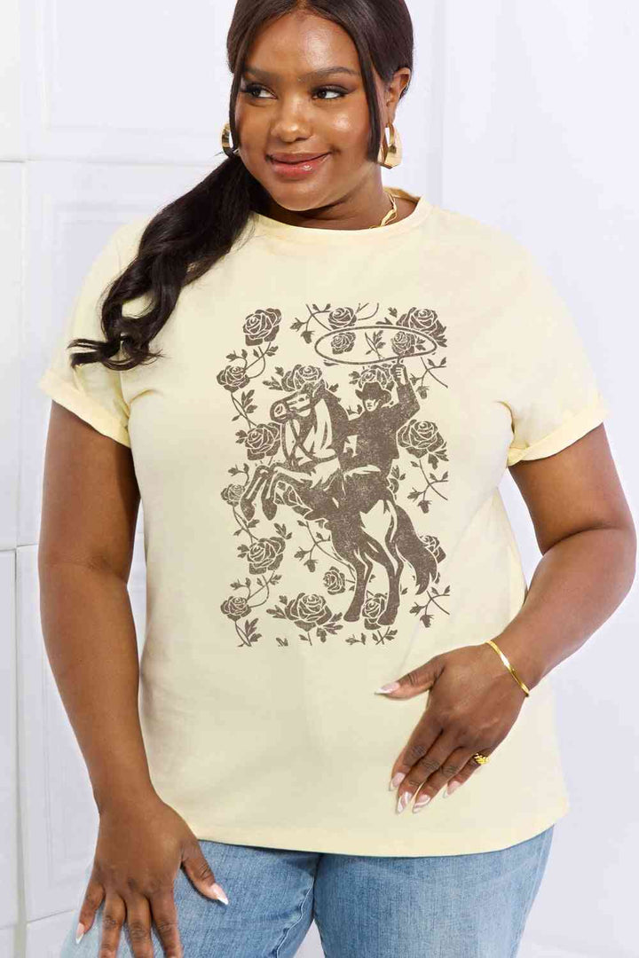 Simply Love Simply Love Full Size Cowboy Graphic Cotton Tee | 1mrk.com