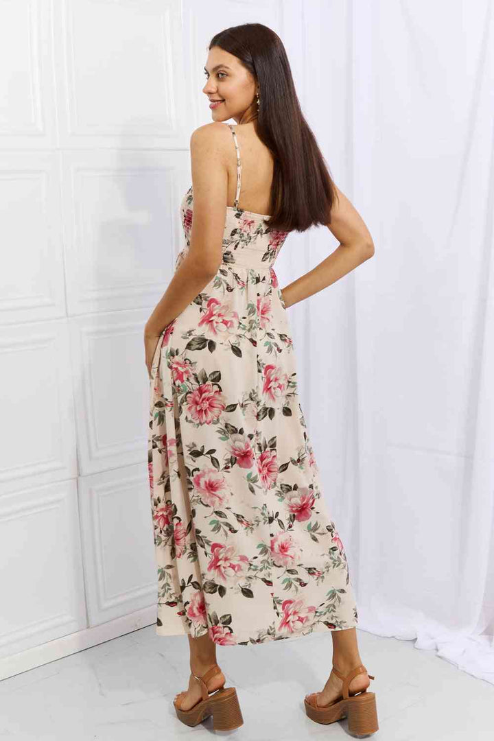 OneTheLand Hold Me Tight Sleeveless Floral Maxi Dress in Pink | 1mrk.com