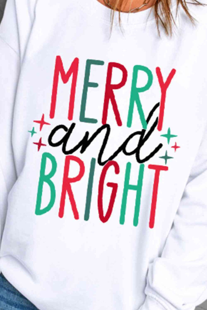 MERRY AND BRIGHT Graphic Sweatshirt |1mrk.com