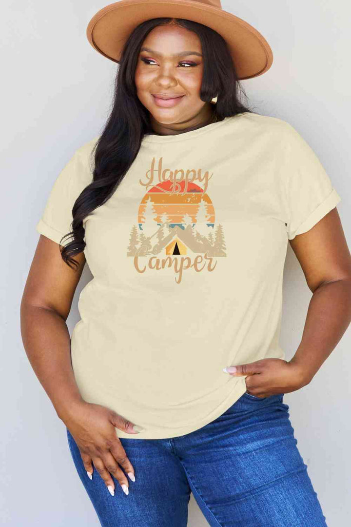 Simply Love Full Size HAPPY CAMPER Graphic T-Shirt | 1mrk.com