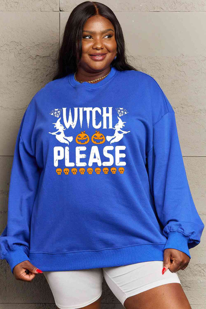 Simply Love Full Size WITCH PLEASE Graphic Sweatshirt |1mrk.com