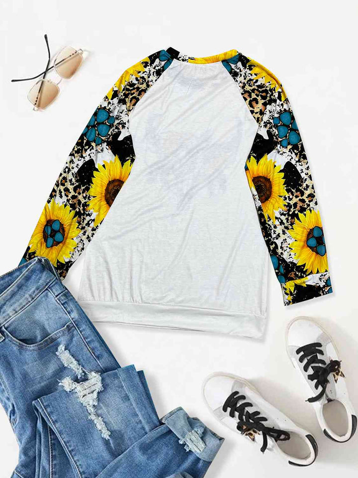 Plus Size Graphic Raglan Sleeve Sweatshirt |1mrk.com