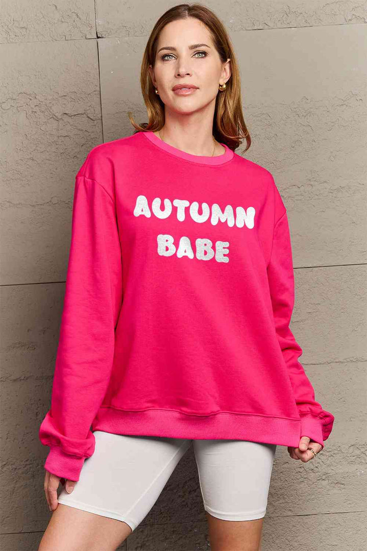 Simply Love Full Size AUTUMN BABE Graphic Sweatshirt |1mrk.com