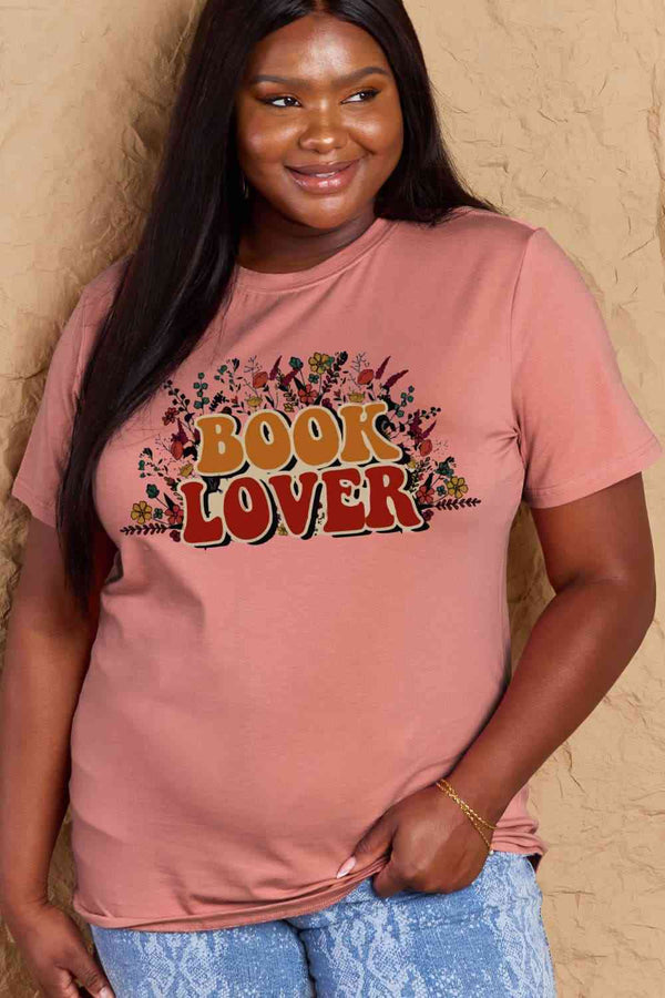 Simply Love Full Size BOOK LOVER Graphic Cotton Tee | 1mrk.com