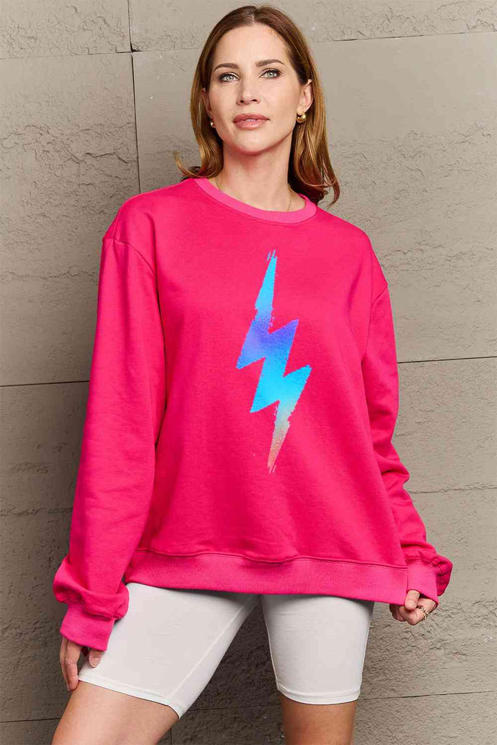 Simply Love Full Size Graphic Round Neck Sweatshirt |1mrk.com