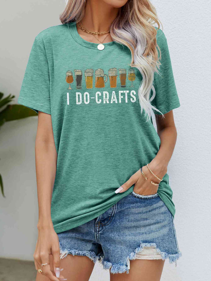 I DO CRAFTS Round Neck T-Shirt | 1mrk.com