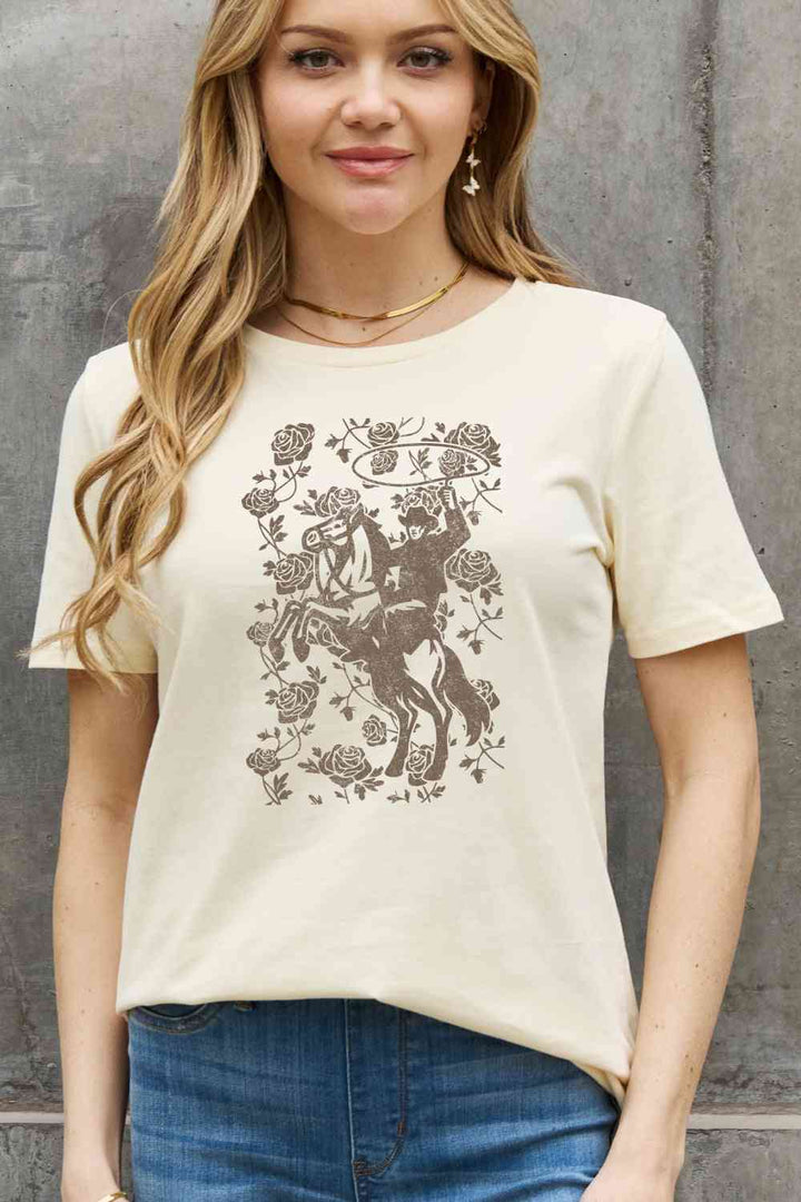 Simply Love Simply Love Full Size Cowboy Graphic Cotton Tee | 1mrk.com