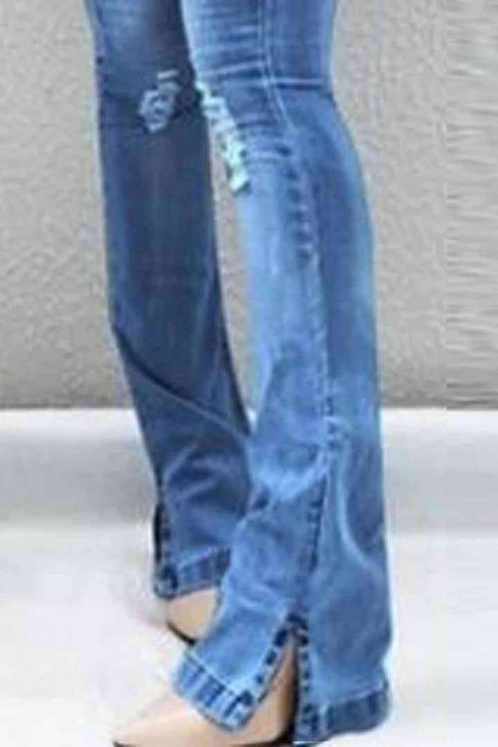 Buttoned Slit Jeans | 1mrk.com