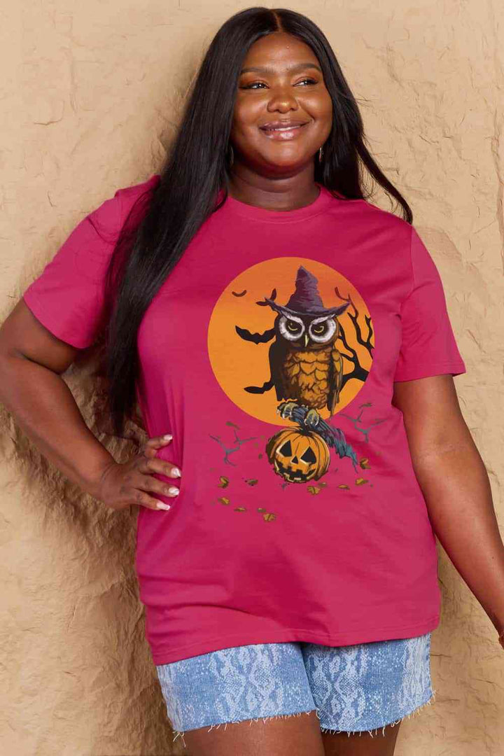 Simply Love Full Size Holloween Theme Graphic Cotton T-Shirt | 1mrk.com