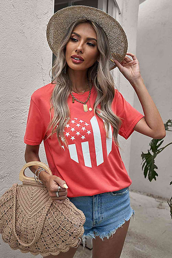 Stars and Stripes Graphic Tee Shirt | 1mrk.com