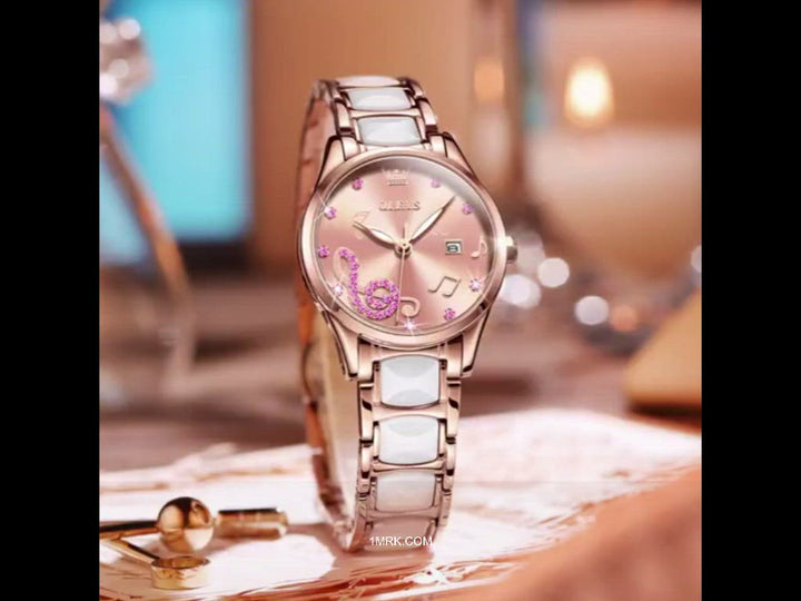 OLEVS 3605 Watch Fashion Luxury Clock Ceramics Quartz freeshipping - 1mrk.com