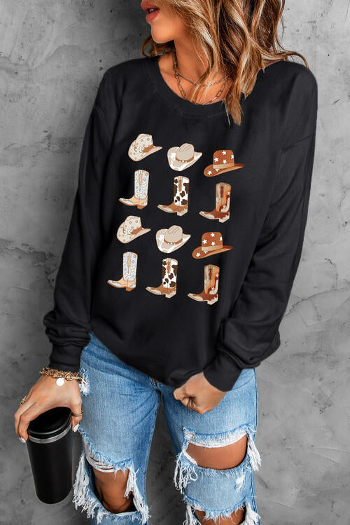 Christmas Element Round Neck Sweatshirt |1mrk.com