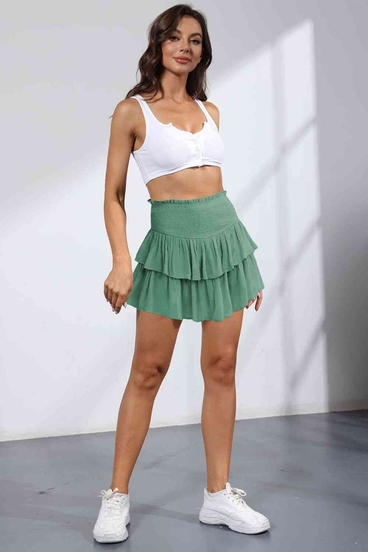 Smocked Layered Skort |1mrk.com