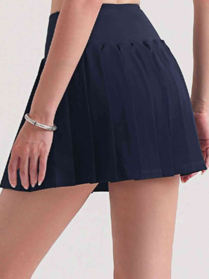 Pleated Elastic Waistband Sports Skirt |1mrk.com