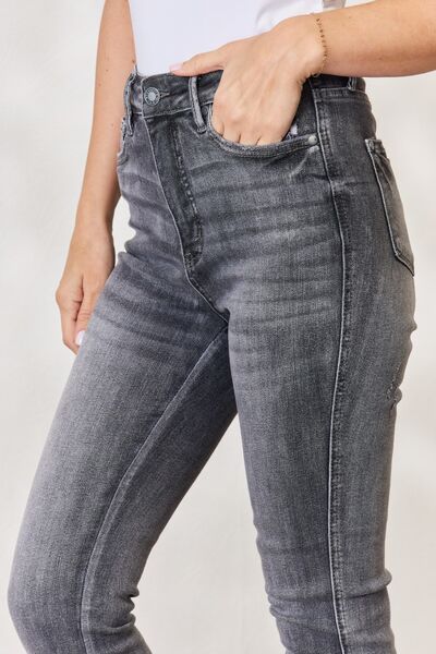 Judy Blue Full Size High Waist Tummy Control Release Hem Skinny Jeans |1mrk.com