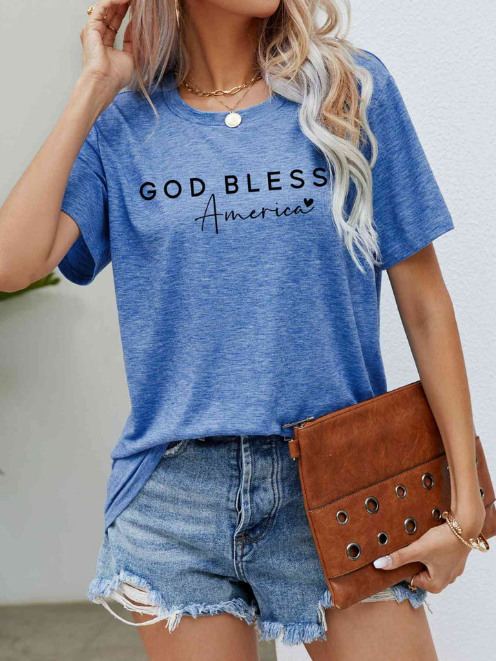 GOD BLESS AMERICA Graphic Short Sleeve Tee | 1mrk.com