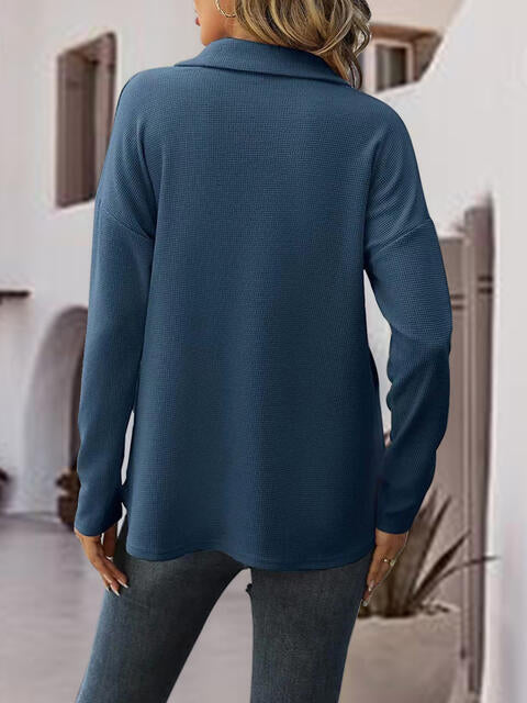 Half-Zip Drop Shoulder Sweatshirt |1mrk.com