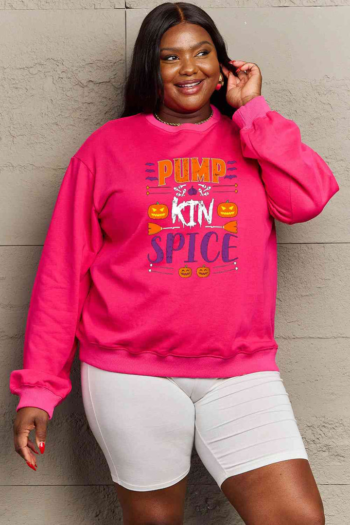 Simply Love Full Size PUMPKIN SPICE Graphic Sweatshirt |1mrk.com