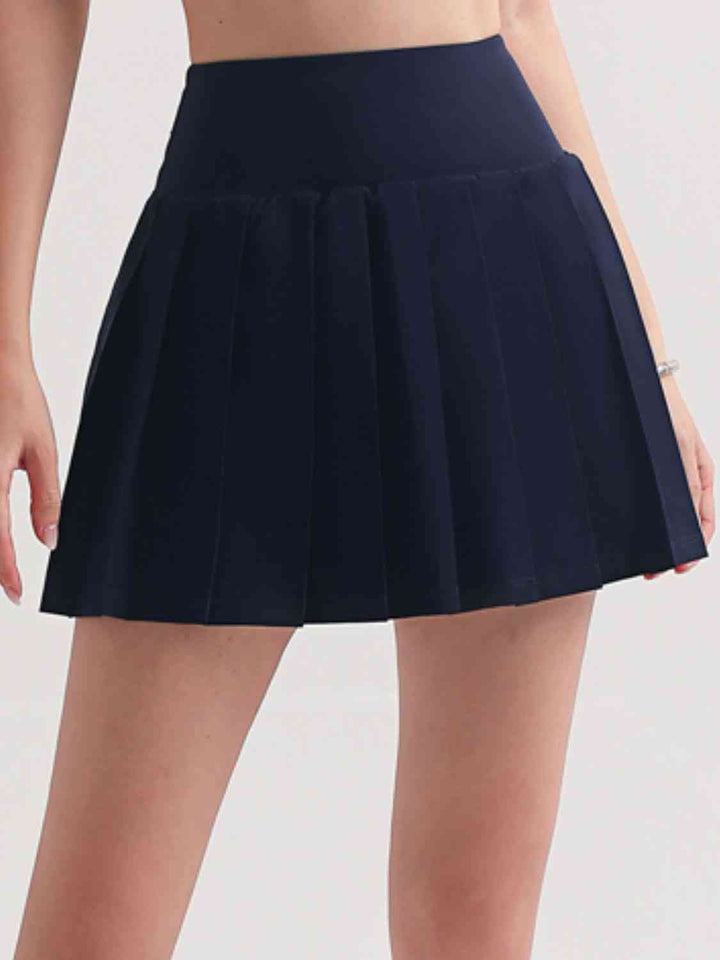 Pleated Elastic Waistband Sports Skirt |1mrk.com