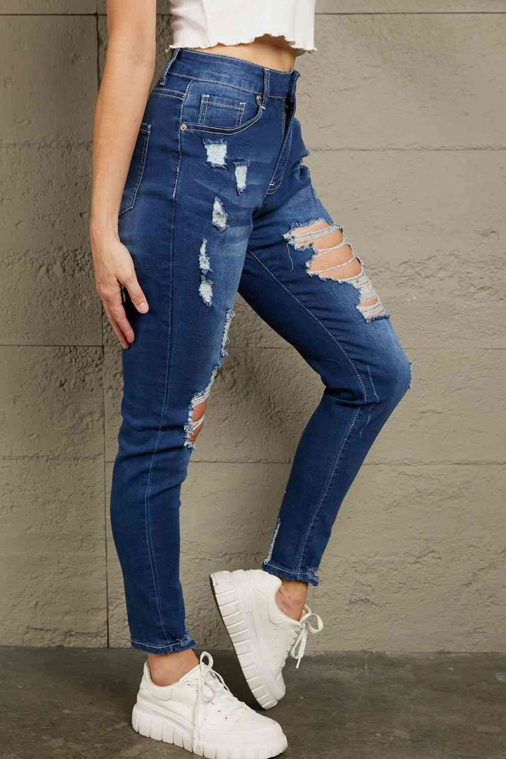 Baeful Distressed High-Rise Jeans with Pockets | 1mrk.com