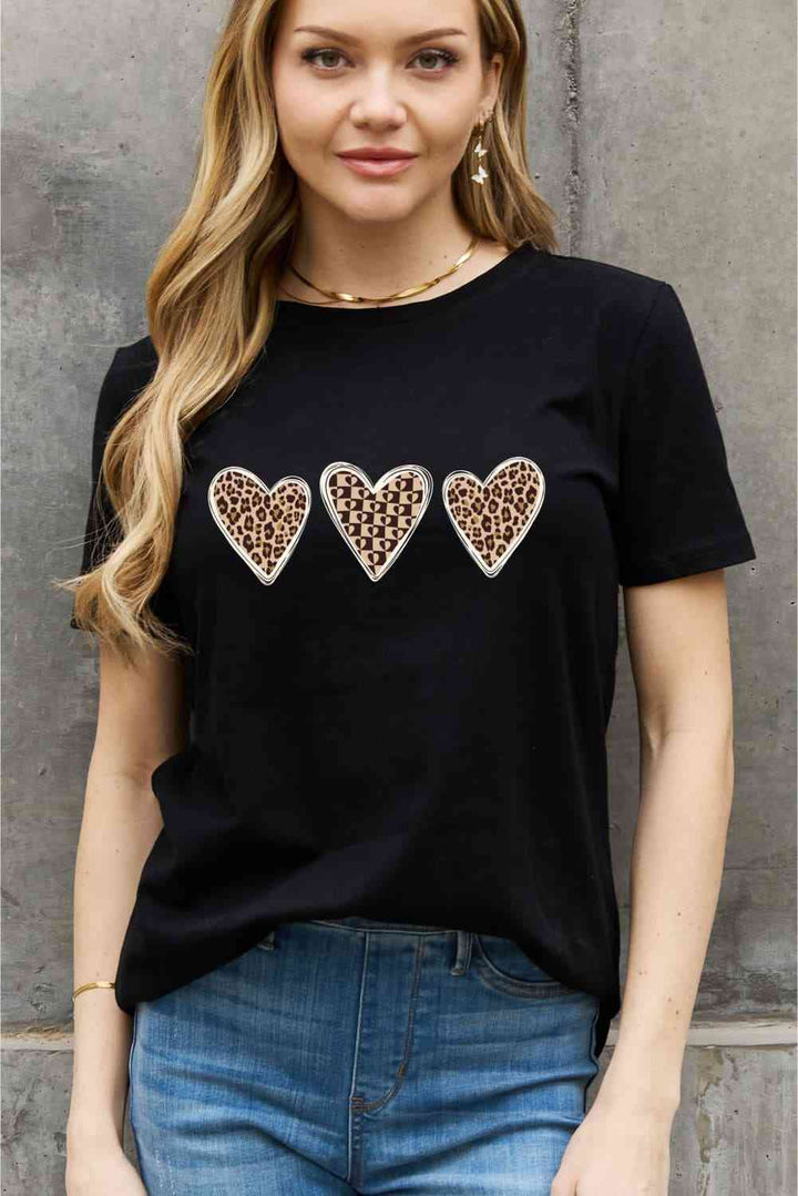 Simply Love Simply Love Full Size Heart Graphic Cotton Tee | 1mrk.com