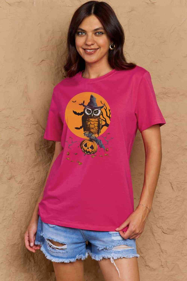 Simply Love Full Size Holloween Theme Graphic Cotton T-Shirt | 1mrk.com