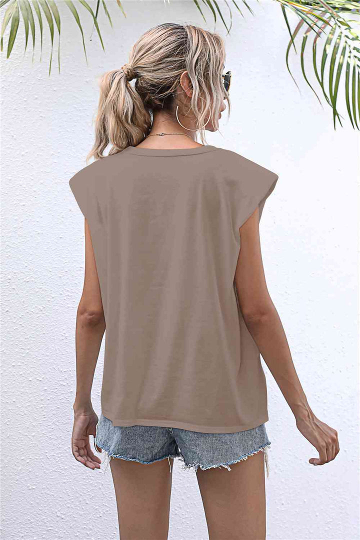 Round Neck Cap Sleeve Tee | 1mrk.com