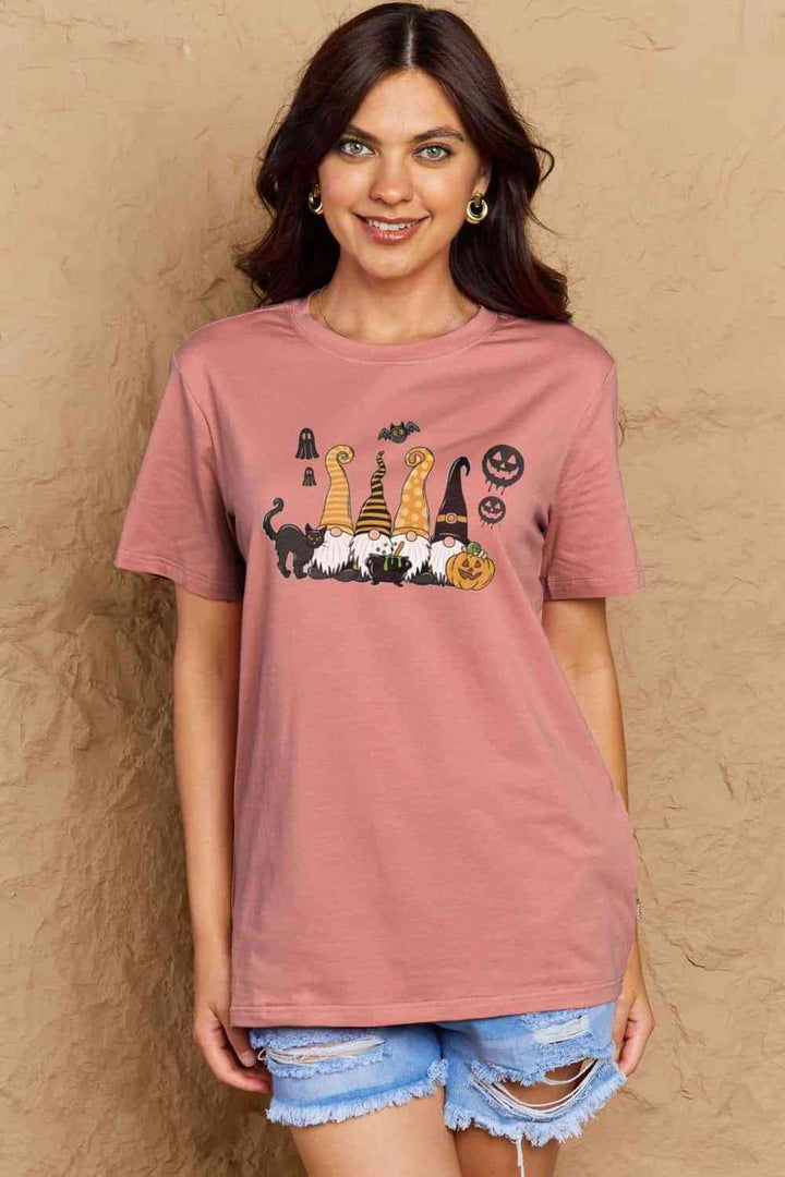 Simply Love Full Size Halloween Theme Graphic Cotton T-Shirt | 1mrk.com