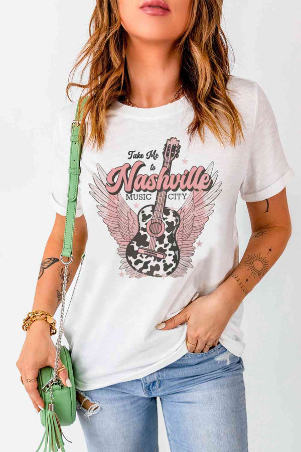 TAKE ME TO NASHVILLE Graphic Tee Shirt | 1mrk.com