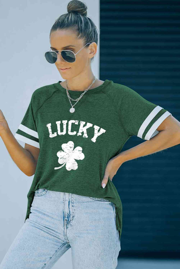 LUCKY Clover Graphic Tee Shirt | 1mrk.com