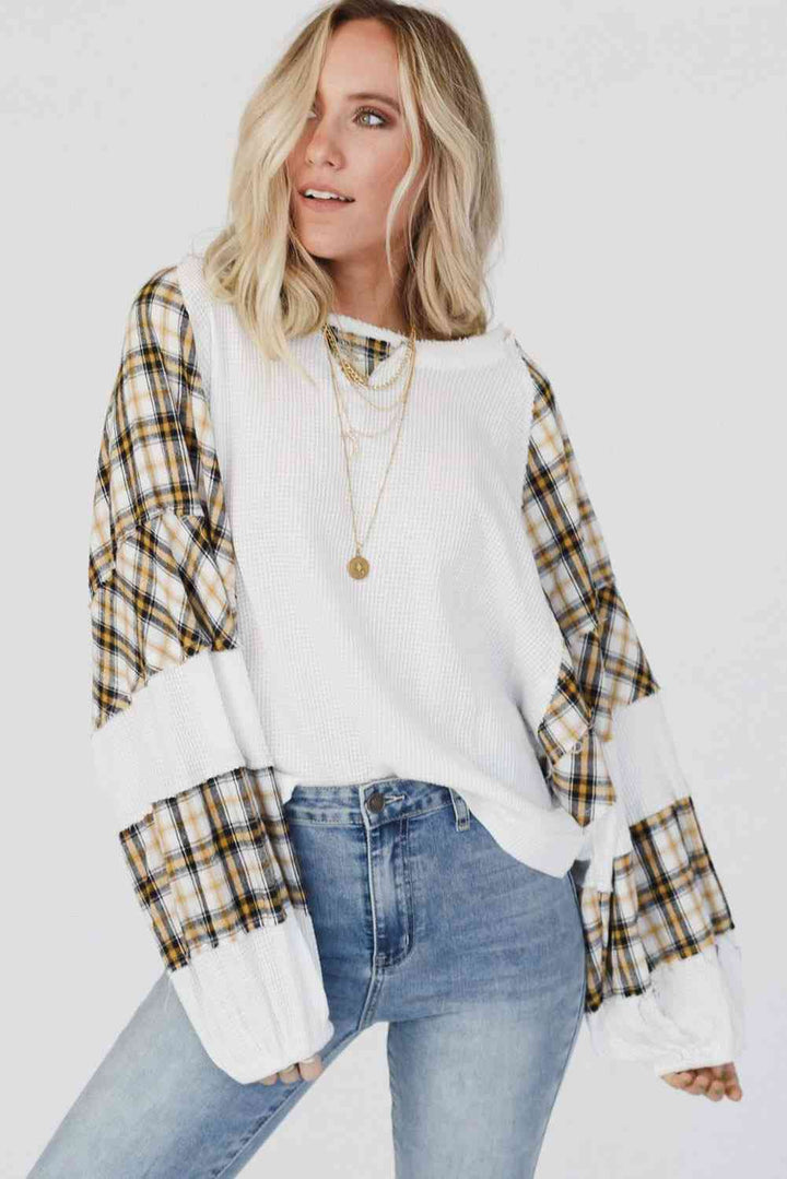 Printed Round Neck Long Sleeve Sweatshirt |1mrk.com